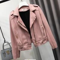 ราคา แจ็คเก็ตหนังกลับ สีชมพู (1837724985)