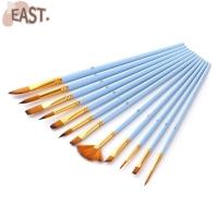 ราคา EASTS 12 ชิ้น Hand Drawn สีน้ํา, ผมนุ่มชี้รอบหัวแบนชุดแปรงสีน้ํา, อินเทรนด์เริ่มต้นศิลปะไนลอนศิลปินภาพวาดแปรง Gouache ภาพวาด (51008658164)