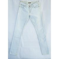 ราคา [DEFECT] Tight Long John Indigo Bleach ยีนส์ฟอกสนิม ทรงสกินนี่ Nudie ของแท้ 100% (10709513376)