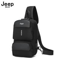 ราคา Jeep BULUO ยี่ห้อผู้ชายกระเป๋าหน้าอกแฟชั่นสบายๆสีดําไนลอน Crossbody กระเป๋าเป้สะพายหลังกระเป๋าสะพายสําหรับผู้ชายและผู้หญิงกันน้ําคุณภาพสูง (27710753108)