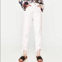 ราคา กางเกงขายาว zara woman สีขาว authentic zara denim collection (5806949354)