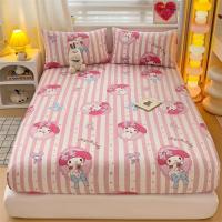 ราคา ผ้าปูที่นอน รัดมุม 3.5 ฟุต ผ้าฝ้าย 100% ลายการ์ตูน Cinnamoroll Sanrio 800TC cotton sheet ผ้าปูที่นอน6ฟุต สูง 10 นิ้ว รัดมุม 360 องศา 5ฟุต (25908699335)