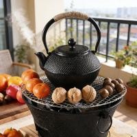 ราคา กาต้มน้ำต้ม ราคาถูกสุด Kettle 800 ml ญี่ปุ่นสไตล์กาน้ำเหล็กหล่อกาน้ำชา + Infuser/กรองกาน้ำชา (41879788640)