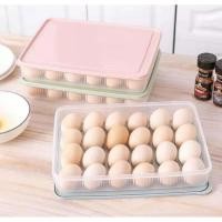 ราคา กล่องพลาวติกใส่ไข่ มีฝาปิด คละสี 1 ใบ EGG STORAGE BOX กล่องจัดระเบียบไข่ 24 ช่อง (43111071062)
