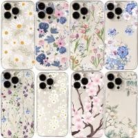 ราคา ใหม่สีชมพู Samll ดอกไม้ใบสําหรับ Samsung Galaxy A12 A13 A14 A04 A04E A05 A05S A34 A35 A25 A24 เคสโทรศัพท์รูปแบบโปร่งใสแฟชั่นนุ่มกล้องป้องกัน (41879042945)
