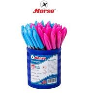 ราคา HORSE (ตราม้า) ปากกาลููกลื่น แบบปลอก 0.5มม. ตราม้า H-05 - หมึกน้ำเงิน บรรจุ 50 ด้าม/กระป๋อง จำนวน 1 กระป๋อง (1674277300)