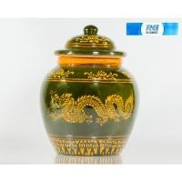 ราคา โอ่งมังกรจิ๋ว ดินเผา ราชบุรี มีฝาปิด ที่ระลึก ใส่ของ สูง17cm สีเขียว Small Dragon Clay Jar OTOP Thailand Craft Souvenir (25454403476)