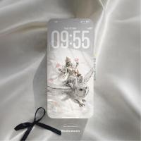 ราคา ภาพวอลเปเปอร์พระแม่ลักษมีประทับบนนกเค้าแมว (อุลูกะ) - Bluelumoon (42029453780)