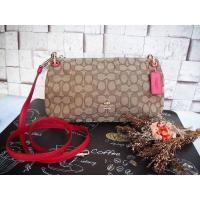 ราคา COACH CHARLEY CROSSBODY IN SIGNATUREสีแดง (4130475872)