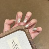 ราคา เล็บเจลแคทอายแฮนด์เมดแบบยาว ~ ไล่สีลูกปัดแก้วแวววาว ใส่แล้วเปลี่ยนลุคทันใจแถมฟรี! กาว+ตะไบ (47305772993)