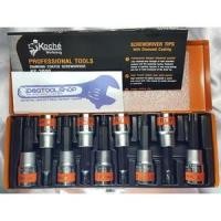 ราคา ชุด บล็อกเดือยโผล่ KOCHE 1/2(4หุน) [ โคเช่ ] TORX ทอร์ค 80 mm. ยาว 9 Pcs. / Set. [ T15 - T55 ] (944538105)