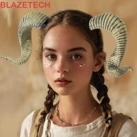 ราคา BLAZETECH ห่วงผมแตรแพะ, ความงามที่สมจริงสวมศีรษะ, บุคลิกภาพตลกที่ถอดออกได้แปลกแกะฮอร์นแถบคาดศีรษะชุดแฟนซี (45606449448)
