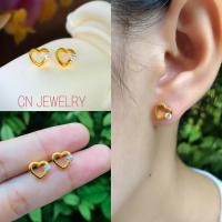 ราคา ต่างหูหัวใจเพชร ต่างหูมินิมอล รุ่นA6 1คู่ CN Jewelry earings ตุ้มหู ต่างหูแฟชั่น ต่างหูผู้หญิง ต่างหูทอง (6917368373)