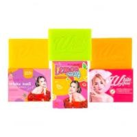 ราคา สบู่ไวท์ออร่า /สบู่ไวท์ออร่ทโสม /สบู่ไวท์ออร่ามะนาว แพคเกตใหม่ White Aura Miracle Carrot Soap (52606248517)