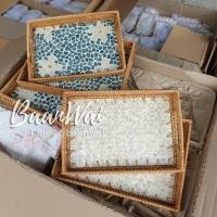 ราคา บ้านหวาย-ถาดหวายสาน ทรงเหลี่ยม (ลายเปลือกหอย) (17595558102)