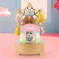 ราคา บี096 卡通 摩天轮 木制音乐盒 รถ เฟอร์ริส ล้อกล่องดนตรีไม้พร้อมการเคลื่อนย้ายรถไฟขนาดเล็กไม้กล่องดนตรี (27755375705)