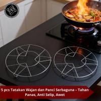 ราคา ชุดกระทะและที่รองแก้วกระทะทนความร้อนป้องกันสนิม 5 ชิ้น (53456178009)