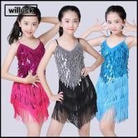 ราคา WILLUCK ชุดเต้นรำแจ๊สและชาเช่าสำหรับเด็กสาว ประดับระยิบระยับ เหมาะสำหรับการแข่งขันและแฟชั่นบนเวที (53758792770)