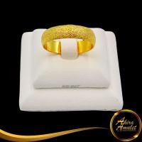 ราคา Ring (No.61RD) แหวนผู้หญิง แฟชั่นทองชุบ เกลี้ยงปลอกมีดพ่นทราย นน.1 สลึง งานเคลือบแก้วหนาพิเศษ (18464762529)