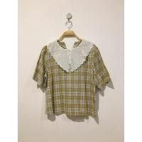 ราคา เสื้อลายสก๊อตเหลืองปกลูกไม้ (5491654333)