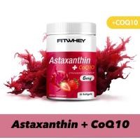 ราคา Astaxanthin 6MG. + COQ10 30 softgels ลดเลือนริ้วรอย รอยดำ รอยแดง (25872546513)