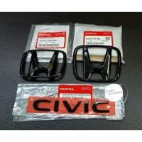 ราคา 1 ชุด โลโก้ CIVIC FE RS 3 ชิ้น ด้านหน้าและท้ายรถ สีดำเงา Piano Black HONDA CIVIC TURBO CIVIC FE E-HEV RS 2021-2025 (24796025784)