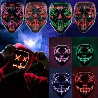 ราคา หน้ากาก LED พร้อมส่ง หน้ากากมีไฟ มี3จังหวะ หน้ากากปาร์ตี้ ตกแต่ง ฮาโลวีน หน้าไฟ หน้ากาก ตกแต่งฮาโลวีน พร้อมส่ง (29862285988)