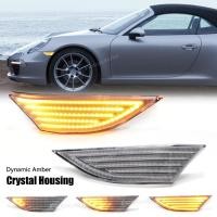 ราคา 2ชิ้น ไฟเครื่องหมายด้านข้าง LED Porsche 991 Carrera S 4 4S GTS Turbo Cayman Boxster 981 802 718 แบบไดนามิกไฟเลี้ยวสําหรับ (24478717323)