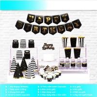 ราคา ชุดตกแต่งวันเกิด GOLD BLACK Metallic (50606328973)