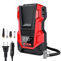 ราคา AC/DC รถบ้าน Dual-ใช้ 12V ปั๊มลมไฟฟ้าแบบพกพายางมีไฟปั๊มลมรถยนต์ (50008355363)