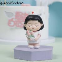 ราคา QHENTIN1AE ตุ๊กตาพยาบาลสีขาว, โมเดลหมอการ์ตูนทํามือ, ตลก DlY ภูมิทัศน์พยาบาลน่ารักเครื่องประดับเบเกอรี่สํานักงาน (57157382525)