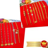 ราคา KNR สร้อยมือทอง 1 บาท ลายเบนซ์ ลายพิกุล งานลงยา สร้อยมือ1บาท สร้อยมือผู้หญิง สร้อยมือทองผู้หญิง ทองแท้ 96.5% (1477565126)