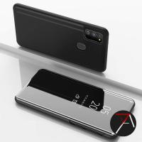 ราคา Samsung Galaxy M21 Flip Clear View Standing luxury Cover Smart Mirror Case Casing (44355703062)
