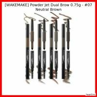 ราคา [WAKEMAKE] Powder Jet Dual Brow 0.75g - #07 Neutral Brown/ Korean Brow Powder / Dual-ended Design / ของแท้ 100% โดย YeppiGirl (56204862469)