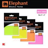 ราคา [♥ลด 23.- ใส่โค้ด KTWHS230♥] Elephant กระดาษโน้ต 2x3 " Elephant sticko note โทนสีนีออน จำนวน 2 สี (11972208976)