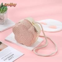 ราคา กระเป๋าสะพายข้าง วูลฟ์เลย์ กระเป๋าสานสะพายข้างน่ารักแฟชั่นท่องเที่ยวน้ําหนักเบากระเป๋าทรงหมวกสองสีสําหรับเด็ก (26104453144)