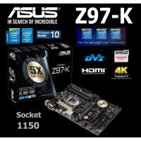 ราคา Mainboard INTEL ASUS Z97-K (Socket 1150) มือสอง พร้อมส่ง แพ็คดีมาก!!! [[[แถมถ่านไบออส]]] (8369265810)
