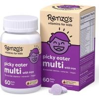 ราคา Renzos Picky Eater Kids Multivitamin with Iron, Melting Kids Vitamins with Vitamin D3 & K2 and More, 60 แท็บละลายปราศจากน้ําตาล, Cherry Mo (54509260782)