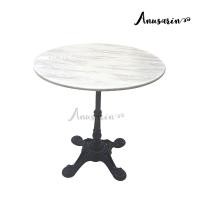 ราคา Anusarin Paris Series Bistro Table 02 โต๊ะเหล็กหล่อหน้าโต๊ะหินกลม 60 70 80 cm ขาสีดำท็อปสีขาว ดำ หรือ ไม้ (16282458510)
