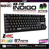 ราคา คีย์บอร์ดเกมมิ่ง SIGNO Pro-Series KB-718 TKL Mechanical Keybord Blue/RED Optical Switch ★★ประกันศูนย์ 1 ปี (4149003476)