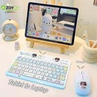 ราคา เมาส์คีย์บอร์ดบลูทูธสากลไร้สายสําหรับแท็บเล็ตแล็ปท็อปแป้นพิมพ์บางหนูแสงแบบพกพาบางการ์ตูนน่ารักสาว (57201654655)