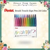 ราคา Pentel Brush Touch Sign Pen 24 Color Set SES15C-24ST (28037985565)