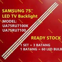 ราคา (ใหม่ 1 ชุด) UA75RU7100K UA75RU7100 UN75NU6950 SAMSUNG 75 LED Backlight / Lampu TV UA75RU7100 STS750A26_30F BN96-46078A (43726349194)
