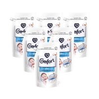 ราคา K.N. Shop ﻿คอมฟอร์ท(COMFORT)น้ำยาปรับผ้านุ่ม เพียว สีขาว ถุงเติม 300 มล. X 6 ถุง (2015639677)