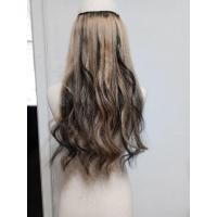 ราคา แฮร์พีชผมแท้ สีบอร์นผสมทองอมดำความยาว60เซนกว้าง24-25เซน (27659025888)