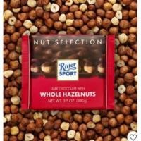 ราคา Ritter Sport Whole Hazelnuts Dark Chocolate Bar, 3.5 oz. (100 g) (19605722375)