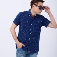 ราคา Quattro | On the beach - Navy Blue (Short Sleeve) (361224634)
