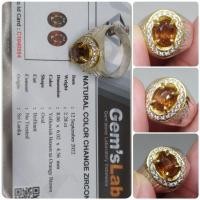 ราคา เพทายสีน้ําตาลธรรมชาติศรีลังกา 2.2ct Top Luster memo GLI คล้ายแหวนเงินไพลินซีลอน (29731940662)