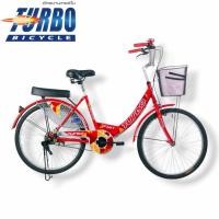 ราคา จักรยานแม่บ้าน24นิ้ว TURBO FAIRY ล้ออลูมิเนียม ทน ไม่เป็นสนิม ผลิตในประเทศไทย (52704202533)