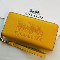 ราคา กระเป๋าสตางค์ใบยาวซิปรอบ ลายรถม้า COACH C3548 LONG ZIP AROUND WALLET (27888360821)